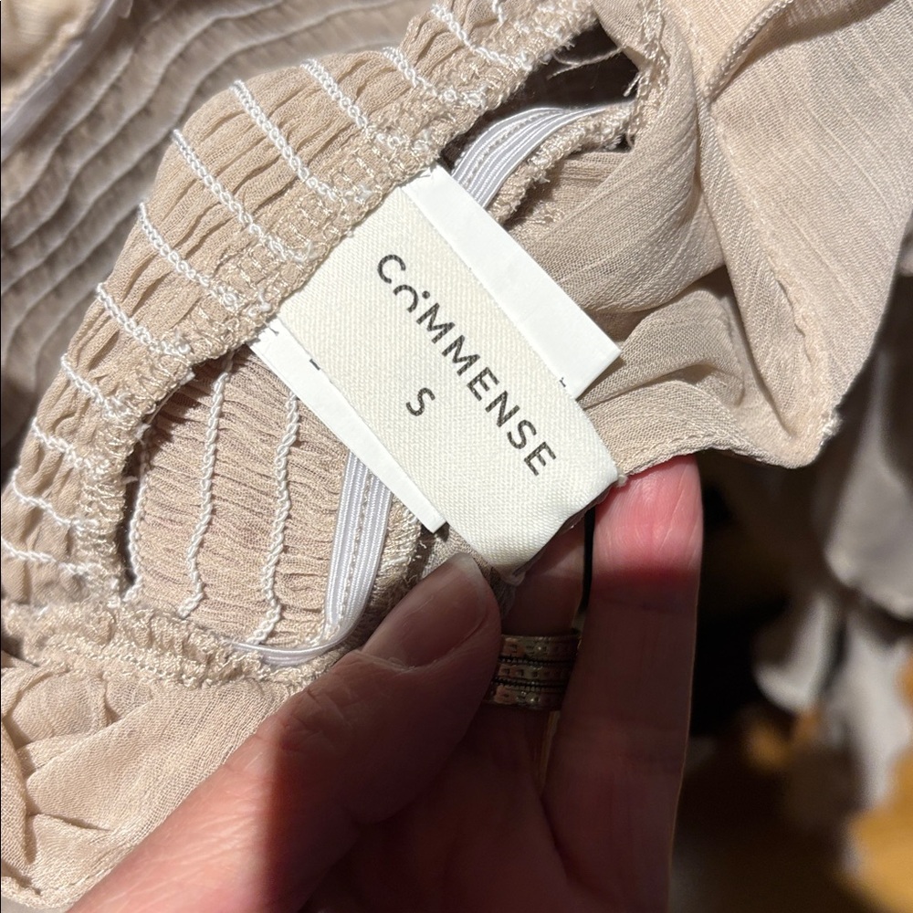 Commense Cream Ruffled Blouse - Picture 3 of 5